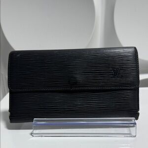 Louis Vuitton Black Textured Epi Leather Continental Wallet